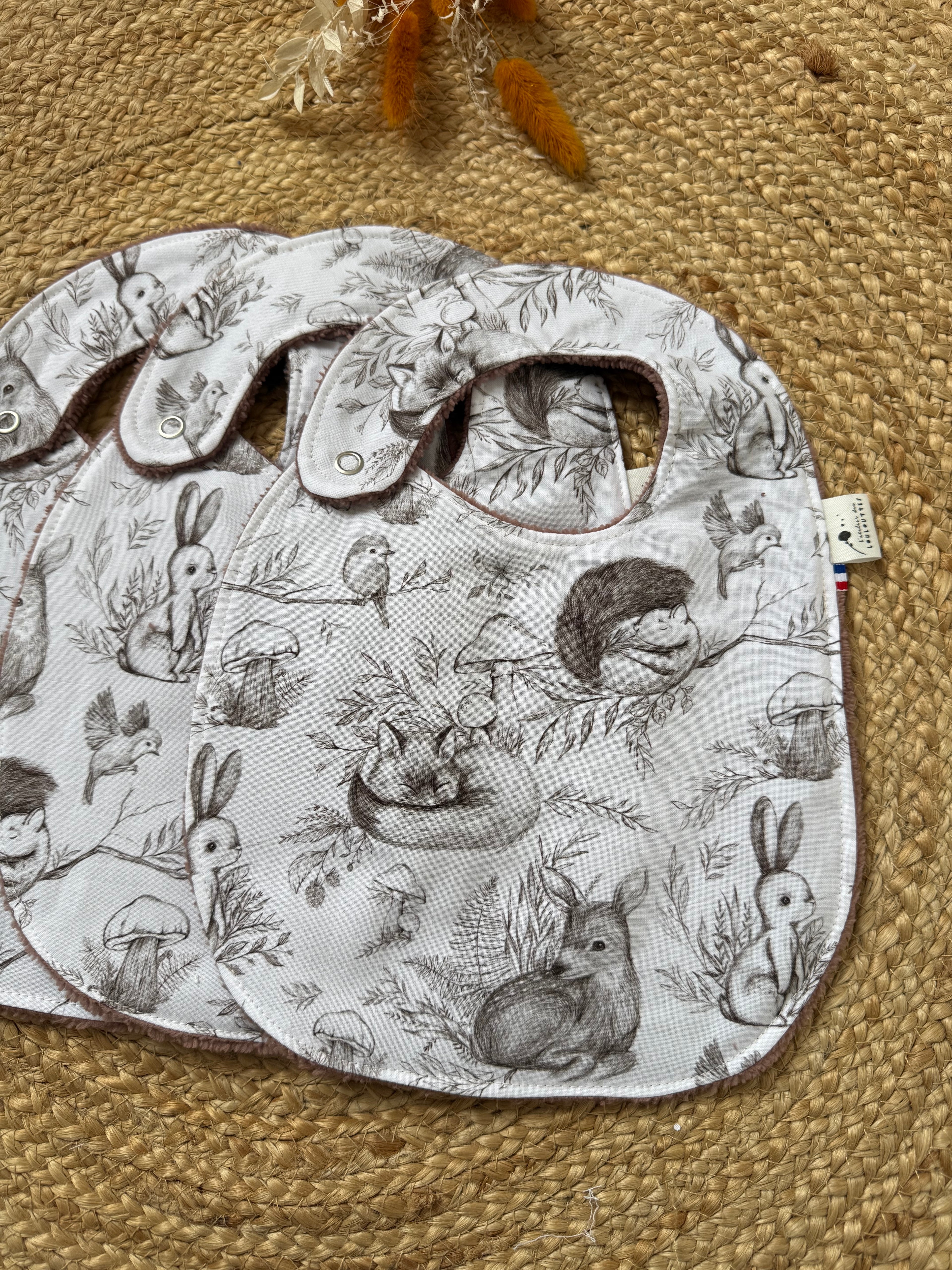 Bavoir rond bébé personnalisé