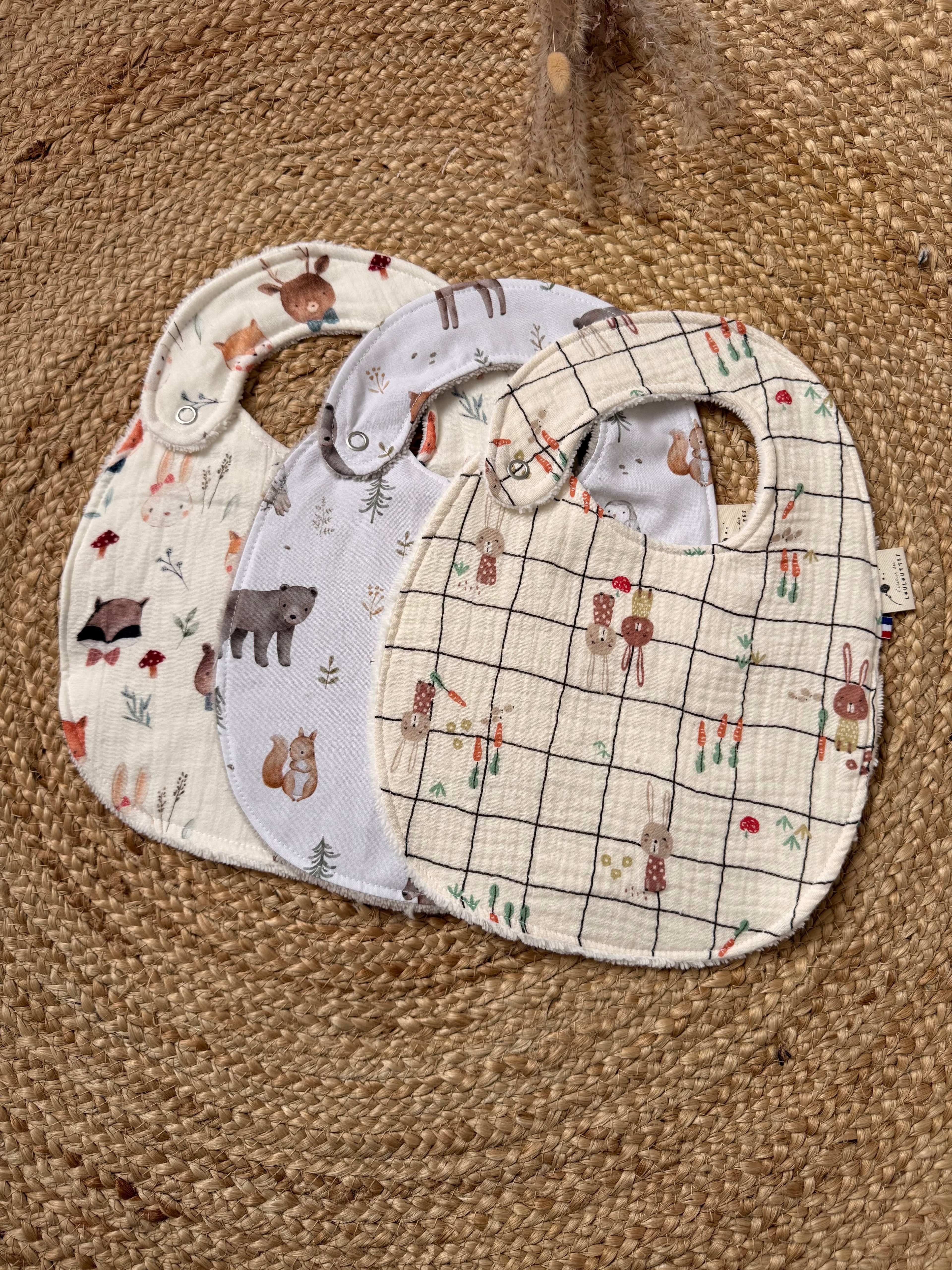 Bavoir rond bébé personnalisé