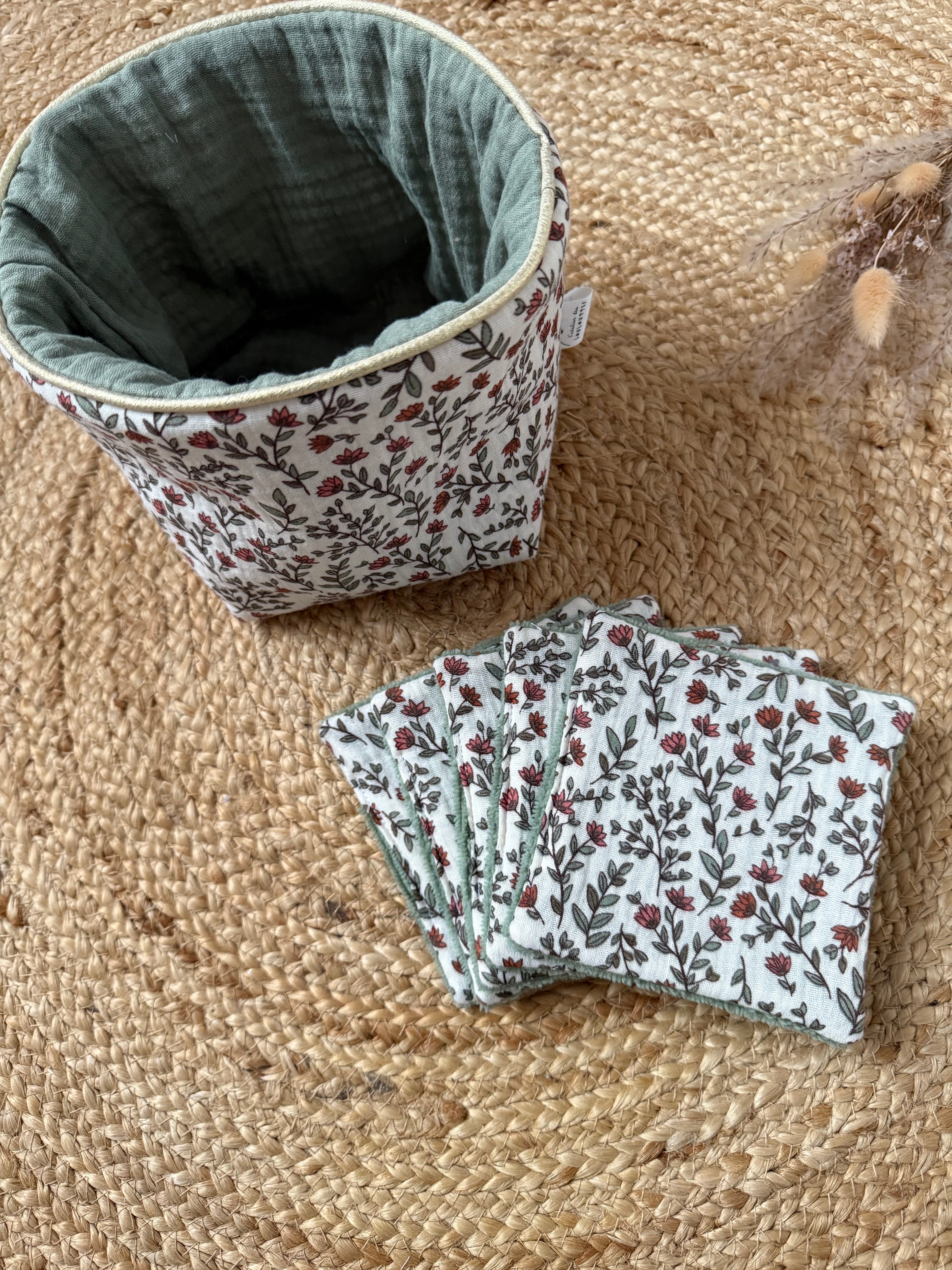 Panière et ses lingettes personnalisée