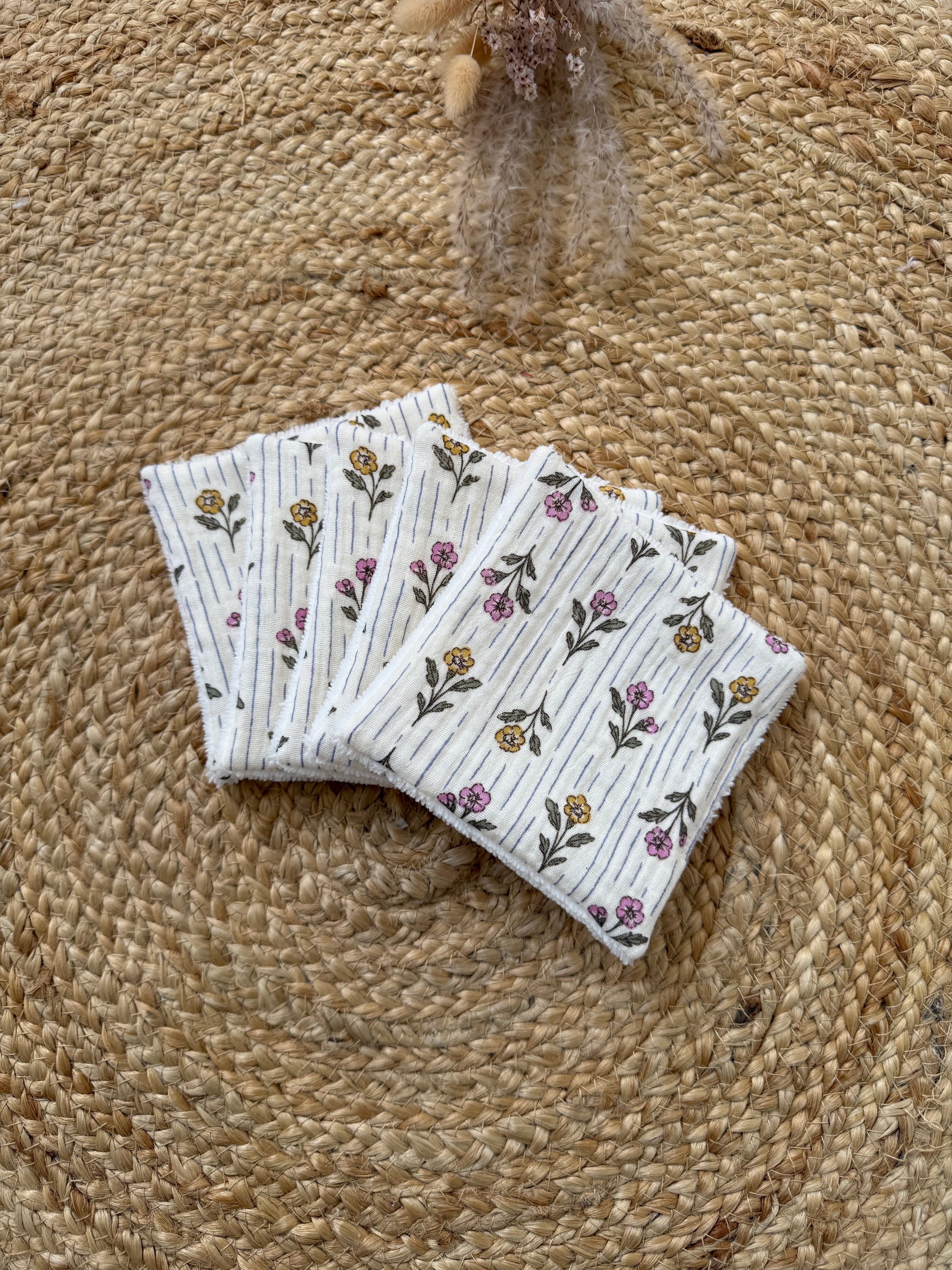 Lingettes lavables à motif